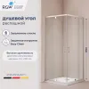 Душевой уголок RGW PA-038, Цвет стекла: прозрачное, Цвет профиля (вариация): Хром, Выбрать размер: 90*90