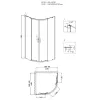 Душ.ограждение GR-0090 Classic 90*90*190 полукруг, двери раздвижные, изображение 8