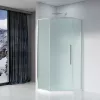 Душевое ограждение Black&White S815 CF, Цвет стекла: матовое, Цвет профиля: Хром, Выбрать размер: 100х100, изображение 2