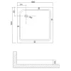 Душевой поддон NG-100-100Q/ 90-90Q /80-80Q квадрат, Выбрать размер: 100*100, изображение 2