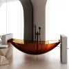 Ванны: Прозрачная ванна ABBER Kristall AT9704Opal подвесная коричневая 180*80 1 в магазине Акватория