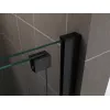 Душевая перегородка раздвижная  ABBER Komfort, Цвет профиля (вариация): Черный, Выбрать цвет: прозрачное, Выбрать размер: 120, изображение 3