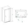 Душевой уголок RGW PA-44 (PA-02 + Z-050-1), Цвет стекла: прозрачное, Цвет профиля (вариация): Хром, Выбрать размер: 700x900, изображение 2