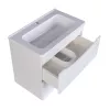 Тумба подвесная с раковиной Style Line "Бергамо мини " (2 ящ.) Люкс антискрейтч белый, PLUS, Выбрать цвет: белый , Выбрать размер: 60, изображение 3