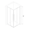 Душевой уголок RGW SV-31B, Цвет стекла: прозрачное, Цвет профиля: Черный, Выбрать размер: 800x800, изображение 4