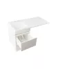 Тумба подвесная с раковиной Style Line Даллас Люкс белая, PLUS, ЭМАЛЬ, Выбрать размер: 100, изображение 7