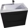 Тумба подвесная с раковиной Style Line "Бергамо мини " (2 ящ.) Люкс антискрейтч черный, PLUS, Выбрать цвет: Черный, Выбрать размер: 90, изображение 2