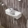 Санфаянс: WW AISBACH 7940 GL-WT L Раковина подвесная (глянцевая белая)  400х220х120 мм 1 в магазине Акватория