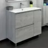 Мебель для ванной: Comforty. Тумба-умывальник Верона-90 дуб белый с раковиной Quadro 90 1 в магазине Акватория