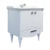 Мебель для ванной: Comforty. Тумба-умывальник "Монако-80-1" белый глянец с раковиной Comforty 3380 1 в магазине Акватория