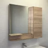 Мебель для ванной: Зеркало-шкаф Comforty Варна-90 дуб сонома 1 в магазине Акватория