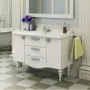 Мебель для ванной: Comforty. Тумба-умывальник "Монако-120" белый глянец с раковиной Comforty 3312 1 в магазине Акватория