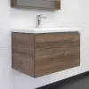 Мебель для ванной: Тумба-умывальник Comforty Томари-70 дуб тёмно-коричневый с раковиной Como 70 1 в магазине Акватория