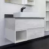 Мебель для ванной: Тумба-умывальник Comforty Прага-90 дуб белый с графитовой столешницей с раковиной Comforty 1 в магазине Акватория
