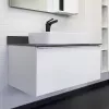 Мебель для ванной: COMFORTY. Тумба-умывальник "Милан-90" белый глянец с графитовой столешницей, с раковиной COMFORTY 78189 1 в магазине Акватория