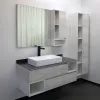 Мебель для ванной: Тумба-умывальник Comforty Прага-120 дуб белый с графитовой столешницей  с раковиной Comforty 1 в магазине Акватория