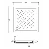 Душевой поддон квадратный керамический RGW CR, Выбрать цвет: Белый, Выбрать размер: 700x700, изображение 7