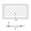 Душевой поддон прямоугольный керамический RGW CR высота 10 см, Выбрать размер: 700x1400, изображение 7