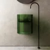 Санфаянс: Раковина подвесная прозрачная ABBER Kristall AT2704Emerald зеленая 1 в магазине Акватория