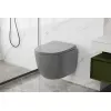 Унитаз ABBER Bequem AC1103MG подвесной серый матовый, безободковый, Выбрать цвет: Серый матовый, изображение 3