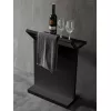 Аксессуары: Столик для ванной комнаты ABBER Stein AS1637MB с полотенцедержателем, черный матовый 1 в магазине Акватория