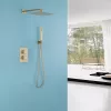 Душевая система ABBER Daheim AF8251G скрытого монтажа без излива, термостат, золото матовое, Выбрать цвет: Золото матовое, изображение 2