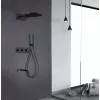 Душевая система ABBER Wasser Kreis AF8150B скрытого монтажа с изливом, термостат, черная матовая, Выбрать цвет: Черный матовый, изображение 2