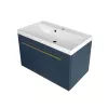 Мебель для ванной: Тумба подвесная ACWEN МИРА 80 темно-синий матовый с раковиной Слим 80 1 в магазине Акватория