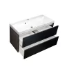 Тумба подвесная ACWEN МОДЕРН 100 черный матовый, с раковиной Слим 100, Выбрать цвет: Чёрный, Выбрать размер: 100, изображение 7
