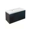 Мебель для ванной: Тумба подвесная ACWEN МОДЕРН 100 (100х45х50см) черный матовый, с раковиной Слим 100 1 в магазине Акватория