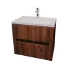 Мебель для ванной: Тумба  подвесная ACWEN TORNO 80  дуб горизонт с раковиной Слим 80 1 в магазине Акватория