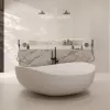 Ванна из искусственного камня ABBER Stein AS9639 белая матовая 180*110, изображение 8