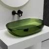 Санфаянс: Раковина накладная прозрачная ABBER Kristall AT2805Emerald зеленая 1 в магазине Акватория