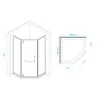Душевой уголок RGW HO-084B, Цвет стекла: матовое-сатинат, Цвет профиля (вариация): Черный, Выбрать размер: 90x90, изображение 4