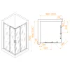 Душевой уголок RGW PA-39, Цвет профиля (вариация): Хром, Выбрать размер: 100х100, изображение 2