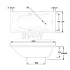 ВАННА чугунная BYON "IDE" - 180*85, изображение 5