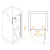 Душевая дверь RGW PA-103W прозрачное стекло, Цвет стекла: прозрачное, Цвет профиля (вариация): Белый, Выбрать размер: 80, изображение 2