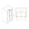 Душевая дверь RGW PA-104Gb, Цвет стекла: прозрачное, Цвет профиля (вариация): Золото, Выбрать размер: 100, изображение 2