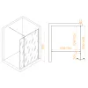 Душевая перегородка RGW WA-051W (WA-01W0 + Z-071W), Цвет стекла: прозрачное, Цвет профиля (вариация): Белый, Выбрать размер: 110, изображение 17