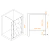 Душевая перегородка RGW WA-051B (WA-010B + Z-071B), Цвет стекла: прозрачное, Цвет профиля (вариация): Черный, Выбрать размер: 120, изображение 18