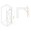Душевая перегородка RGW WA-102Gb, Цвет стекла: прозрачное, Цвет профиля (вариация): Золото, Выбрать размер: 70, изображение 2