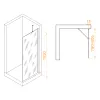 Душевая перегородка RGW WA-110W, Цвет стекла: прозрачное, Цвет профиля (вариация): Белый, Выбрать размер: 80, изображение 2