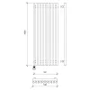 Дизайн-радиатор Secado Бергамо плюс 10  электрический L/R черный матовый, Выбрать размер: 53х100, Ориентация: левая, изображение 4