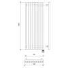 Дизайн-радиатор Secado Бергамо плюс 10  электрический L/R черный матовый, Выбрать размер: 53х100, Ориентация: левая, изображение 5