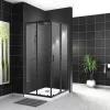 Душевые ограждения: Душевой уголок BelBagno UNO-195-A-2-C/P-NERO 1 в магазине Акватория
