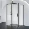 Душевой уголок BelBagno ACQUA-AH-1/-C-NERO, Цвет стекла: прозрачное, Цвет профиля: Черный, Выбрать размер: 130х90, изображение 2