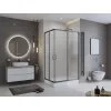 Душевой уголок BelBagno UNO-195-AH-2-120/90-P-NERO, Цвет стекла: Матовое рифленое, Цвет профиля: Черный, Выбрать размер: 120х90, изображение 2