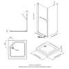 Душевое ограждение  Triton "ФОРТА-ХРОМ" (низкий поддон) 90х90 квадрат, изображение 8