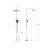 Душевая стойка со смесителем BelBagno DUE-DOCM-CRM, изображение 2