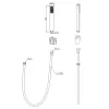 Ручной душ со шлангом и держателем BelBagno LUCE LUC-DFS-NERO, изображение 2